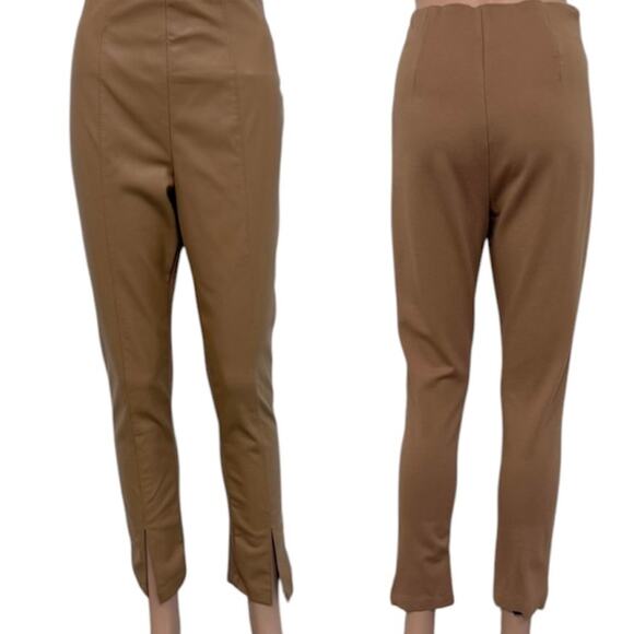 Calvin Klein medium faux leather front pull on slim stretch pant P3 2466 - Picture 1 of 12